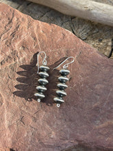 Load image into Gallery viewer, Navajo Sterling Silver Disk Bead Dangle Earrings