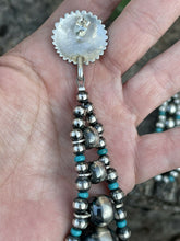 Load image into Gallery viewer, Navajo Sterling Silver Turquoise Gradual Bead Dangle Earrings