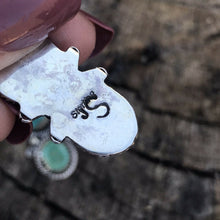 Load image into Gallery viewer, Navajo Mixed  Turquoise &amp; Sterling Silver Dangles Signed