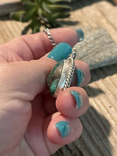 Load image into Gallery viewer, Navajo Sterling Silver And Morenci Turquoise Stone Southwest Necklace Signed