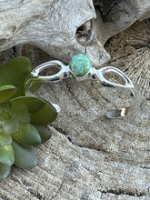 Load image into Gallery viewer, Navajo Sterling Silver Elegant Green Turquoise Cuff Bracelet