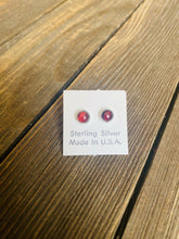 Load image into Gallery viewer, Beautiful Navajo Amethyst and Sterling Silver Studs