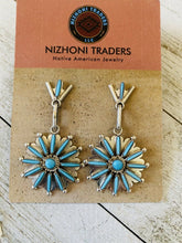 Load image into Gallery viewer, Zuni Sterling Silver &amp; Turquoise Needlepoint  Necklace &amp; Earring Set Signed