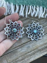Load image into Gallery viewer, Navajo Sterling Silver Turquoise Dangle Earrings
