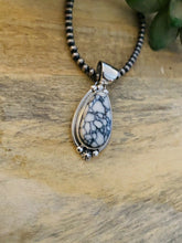 Load image into Gallery viewer, Navajo Sterling Silver &amp; White Gibbsite Pendant