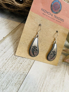 Hopi Sterling Silver Kokopelli Dangle Earrings