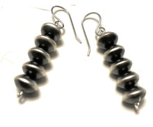 Load image into Gallery viewer, Navajo Sterling Silver Disk Bead Dangle Earrings