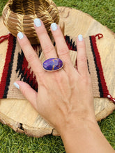 Load image into Gallery viewer, Navajo Purple Dream Mohave &amp; Sterling Silver Adjustable Ring