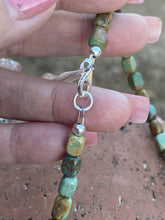 Load image into Gallery viewer, Royston Turquoise &amp; Sterling Silver Beaded 14 Inch Necklace