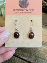 Load image into Gallery viewer, Vintage Old Pawn Navajo Labradorite &amp; Sterling Silver Dangle Earrings
