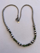 Load image into Gallery viewer, Navajo Sterling Silver &amp; Sonoran Gold Turquoise Beaded 24 Inch Necklace