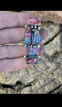 Load image into Gallery viewer, Navajo Pink Dream Mohave &amp; Sterling Silver 5 Stone Ring