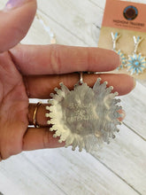 Load image into Gallery viewer, Zuni Sterling Silver &amp; Turquoise Needlepoint  Necklace &amp; Earring Set Signed