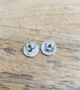 Hopi Overlaid Sterling Silver Kokopelli Stud Earrings