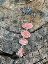 Load image into Gallery viewer, Navajo Orange Spiny Sterling Silver Lariat Necklace