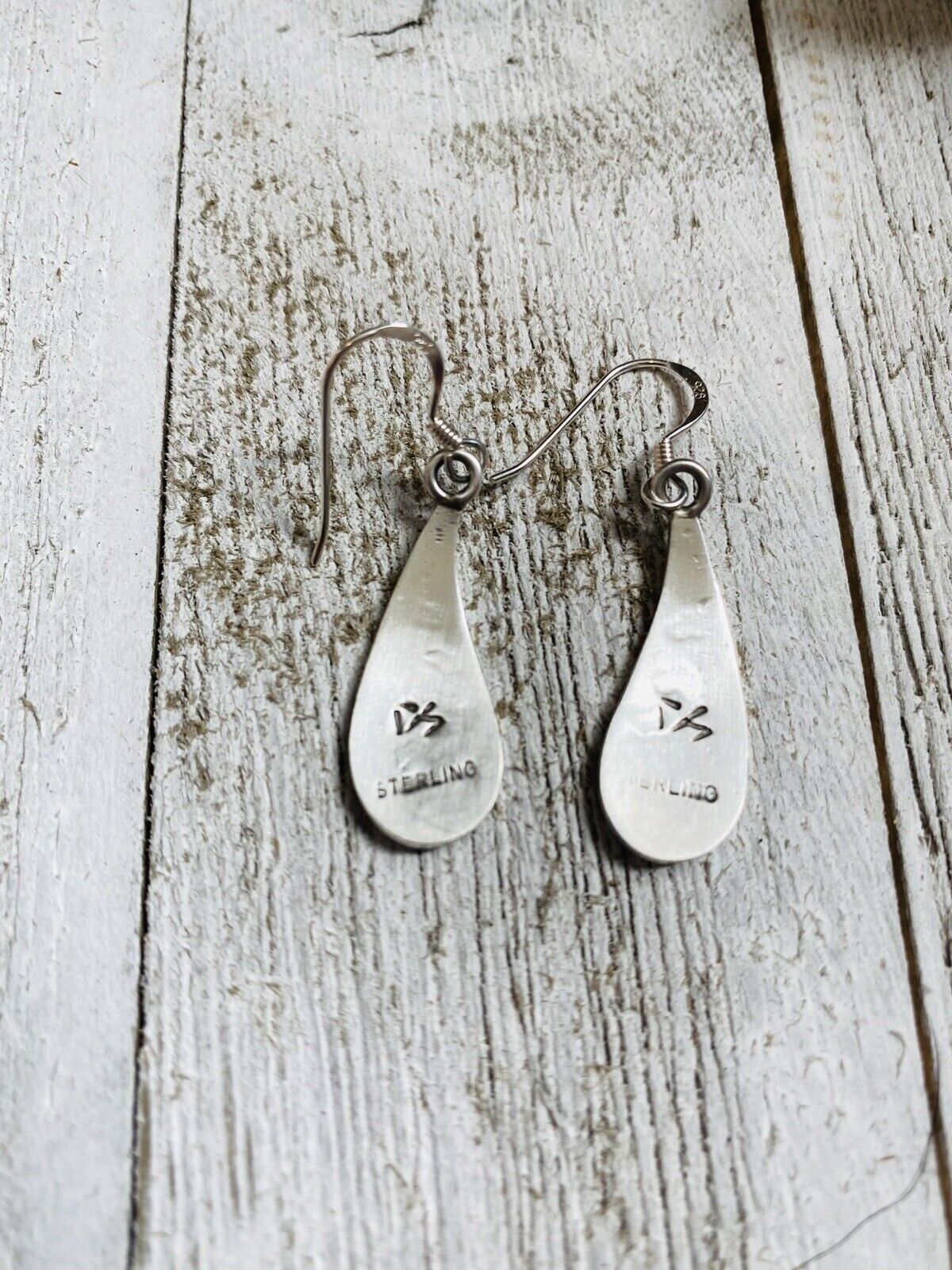 Hopi Overlaid Sterling Silver Dangle Earrings