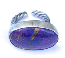 Load image into Gallery viewer, Navajo Purple Dream Mohave &amp; Sterling Silver Adjustable Ring