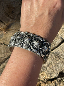 Darryl Becenti Navajo Southwest Sterling Silver Cuff Bracelet