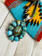Load image into Gallery viewer, Navajo Sterling Silver &amp; Kingman Web Turquoise Pendant By Kathleen Chavez