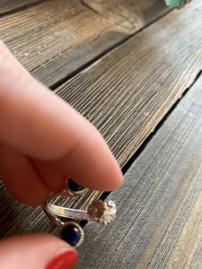 Navajo Lapis Sterling Silver Adjustable Flower Ring