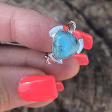 Load image into Gallery viewer, Navajo Sterling Silver Turquoise Triangle Ring