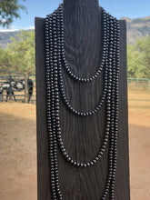 Load image into Gallery viewer, 5mm Sterling Silver Navajo Pearl Style Beaded Necklace