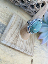 Load image into Gallery viewer, Navajo Royston Turquoise &amp; Sterling Silver Ring Size 6.5