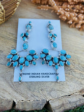 Load image into Gallery viewer, Vintage Navajo Turquoise &amp; Sterling Silver Dangle Earrings