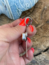 Load image into Gallery viewer, Navajo Sterling Silver &amp; Orange Spiny Shell  Cross Pendant Signed