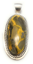 Load image into Gallery viewer, Navajo Bumble Bee Jasper &amp; Sterling Silver Pendant Signed