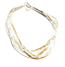 Load image into Gallery viewer, Navajo Delicate Sterling Liquid Silver Two Tone Bracelet
