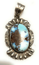 Load image into Gallery viewer, Sheila Tso Golden Hill’s Turquoise &amp; Sterling Silver Pendant Signed