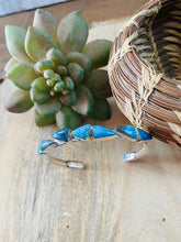 Load image into Gallery viewer, Navajo Turquoise &amp; Sterling Silver Stacker Cuff Bracelet