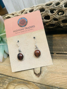 Vintage Old Pawn Navajo Labradorite & Sterling Silver Dangle Earrings