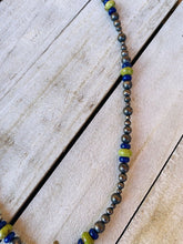 Load image into Gallery viewer, Navajo Lapis, Gaspeite And Sterling Silver Navajo Pearl Beaded Necklace