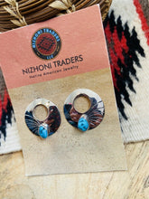 Load image into Gallery viewer, Navajo Sterling Silver &amp; Turquoise Post Earrings