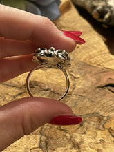Load image into Gallery viewer, Navajo Southwest Styling Turquoise &amp; Sterling Silver Statement Ring Size 9.5