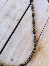 Load image into Gallery viewer, Navajo Lapis, Gaspeite And Sterling Silver Navajo Pearl Beaded Necklace
