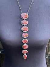 Load image into Gallery viewer, Navajo Sterling Silver &amp; Spiny Drop Necklace By Wydell Billie
