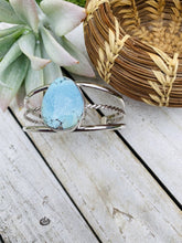 Load image into Gallery viewer, Navajo Golden Hills Turquoise Sterling Silver Cuff Bracelet