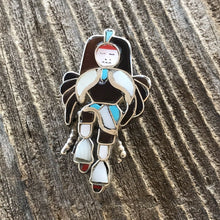 Load image into Gallery viewer, Vintage Sterling Silver &amp; Multi Stone Kachina Dancer Pendant/ Pin