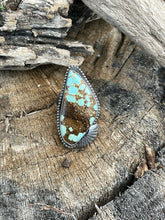 Load image into Gallery viewer, Navajo Sterling Silver Number 8 Turquoise Statement Ring Size 6.5