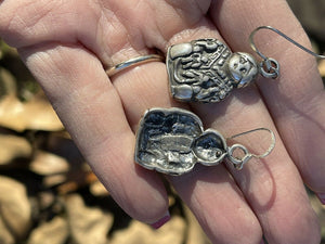 Navajo Sterling Silver Maiden  Dangle Earrings Signed