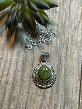 Load image into Gallery viewer, Navajo Sterling Silver &amp; Sonoran Gold Turquoise Necklace Signed V. Chee