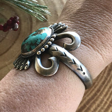 Load image into Gallery viewer, Vintage Turquoise Sterling Silver Navajo Cuff Bracelet