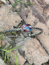 Load image into Gallery viewer, Navajo Pink Dream Mojave &amp; Sterling Silver Bracelet Rope Cuff