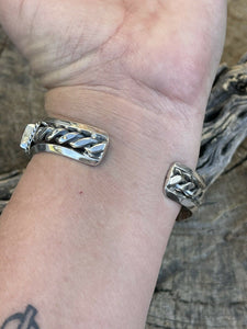 Stunning Navajo Sterling Purple Spiny Cuff Bracelet