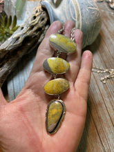 Load image into Gallery viewer, Navajo Bumble Bee Jasper &amp; Sterling Silver Lariat Necklace
