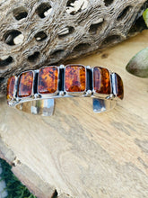 Load image into Gallery viewer, Navajo Sterling Silver Cuff Bracelet Signed