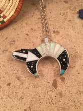 Load image into Gallery viewer, Harold Smith Vintage Navajo Multi Stone Inlay Fetish Bear Pendant Signed